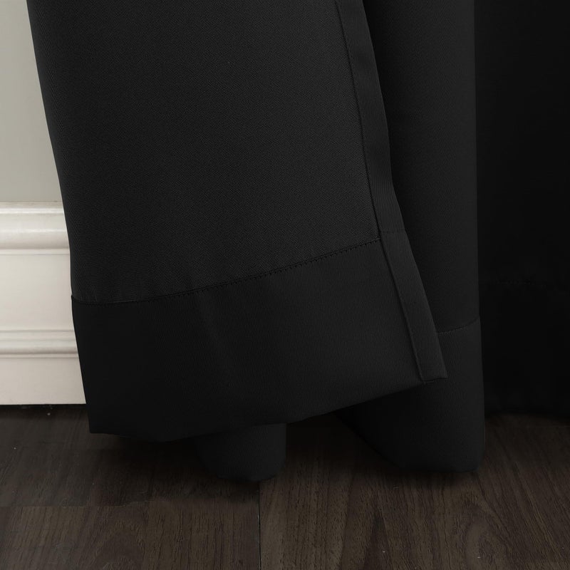 Sun Zero Becca Energy Efficient Grommet Curtain Panel, 40" x 63", Black - Image 3